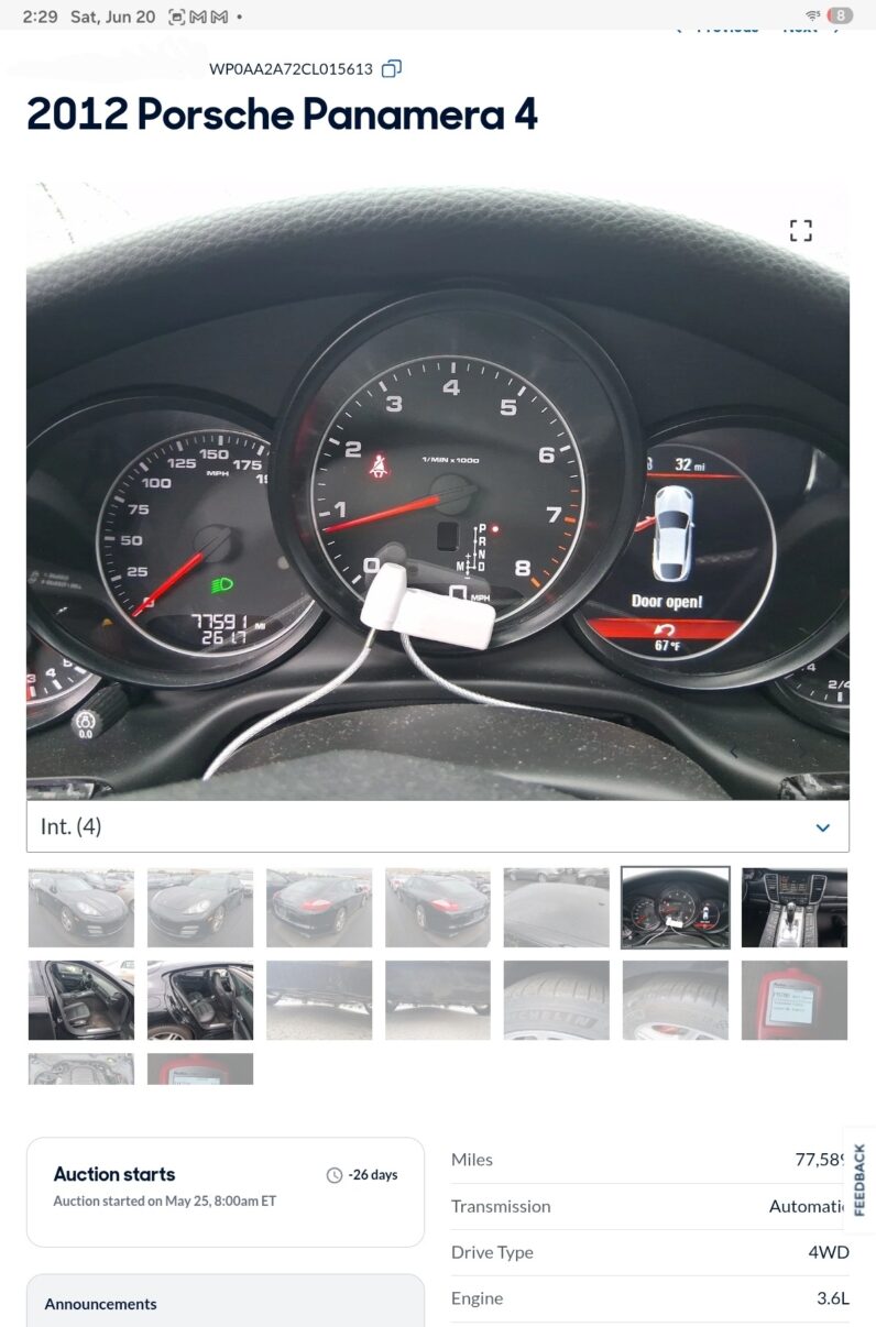 2012 Porsche Panamera 4