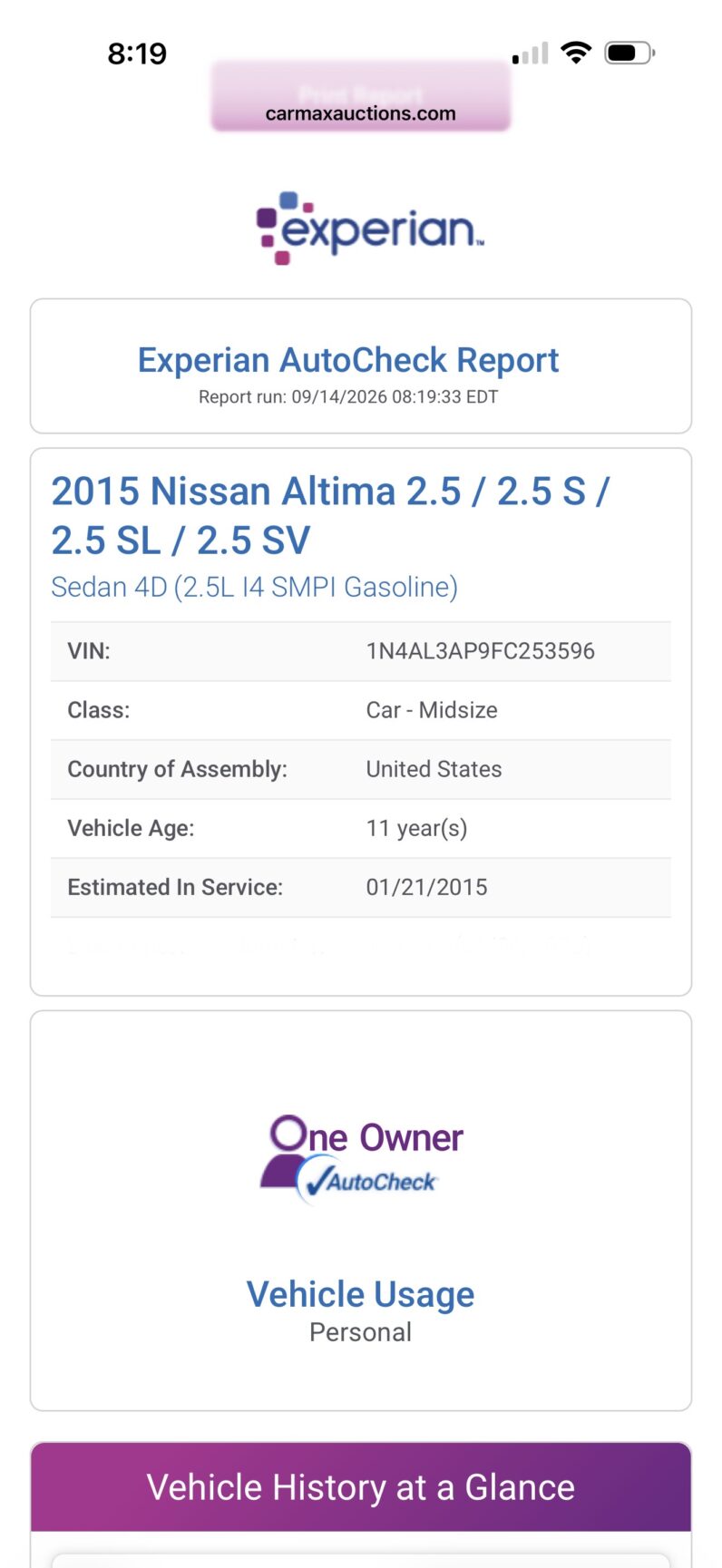 2015 Nissan Altima SL